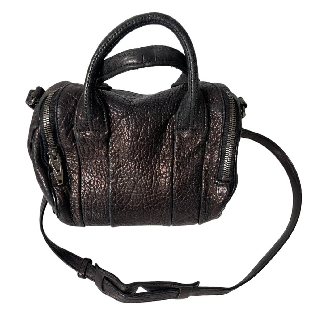 ALEXANDER WANG Pebbled Lambskin Rockie Duffel in Black  and Nickel hardware - Picture 5 of 15